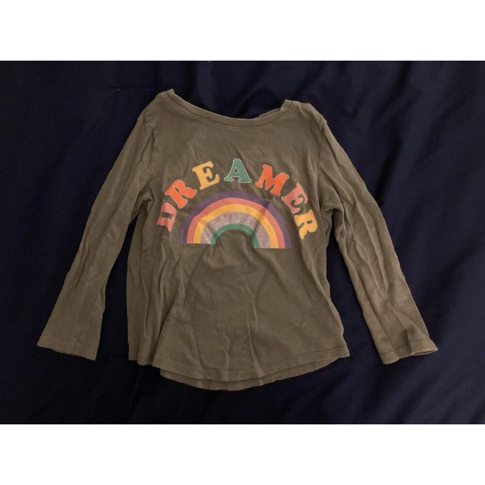4T Old Navy girl clothes - 1 piece long sleeved shirt | dreamer rainbow theme